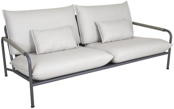 Gartensofa Lerberget von Brafab aus Aluminium, modern gepolstert, anthrazit, inkl. Kissen