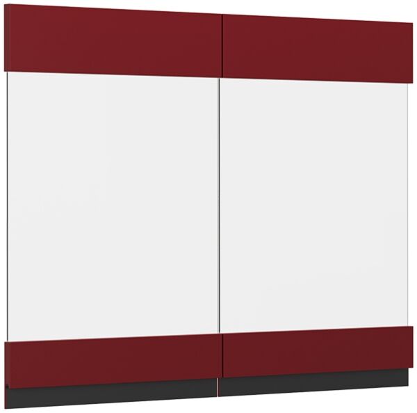 Küchenfront R-Line Rot 79.2 x 59 cm Möbelfront für den Hängeglasschrank Vicco