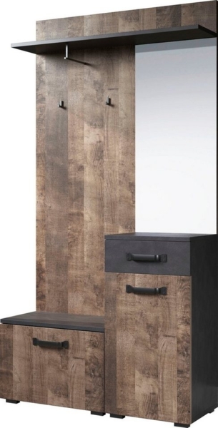 Home affaire Garderobenschrank Saragossa Kompaktgarderobe mit Schubkasten und Spiegel Bild 3