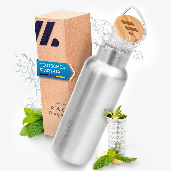 Nordmut Isolierflasche Edelstahl Isolierflasche inkl. Teesieb