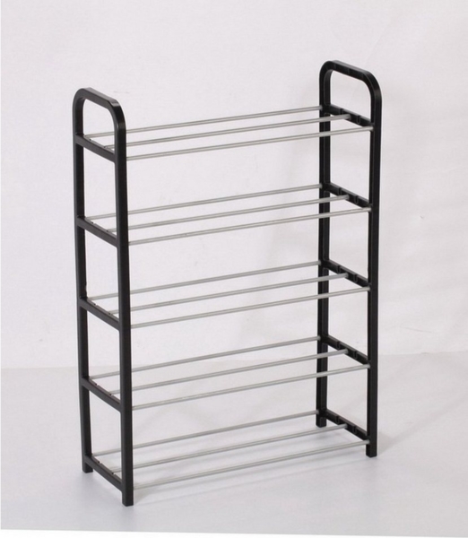 Jürgen Westerholt GmbH Schuhregal Schuhregal Schuhablage Stehregal Metallregal, ohne Bohren, Seitenteile aus Kunststoff - Streben aus Stahlrohr