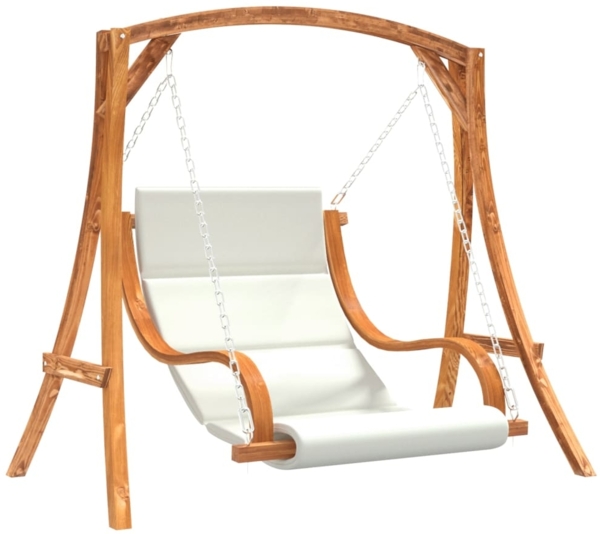 vidaXL Hollywoodschaukel mit Auflage Massivholz Fichte mit Teak-Finish 3200617