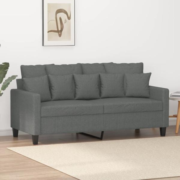 vidaXL 2-Sitzer-Sofa Dunkelgrau 140 cm Stoff 359268