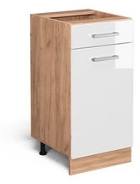 Vicco Küchenschrank Küchenzeile R-Line, Weiß Hochglanz, Schubunterschrank 40 cm, ohne AP Bild 6