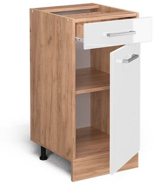 Vicco Küchenschrank Küchenzeile R-Line, Weiß Hochglanz, Schubunterschrank 40 cm, ohne AP Bild 3
