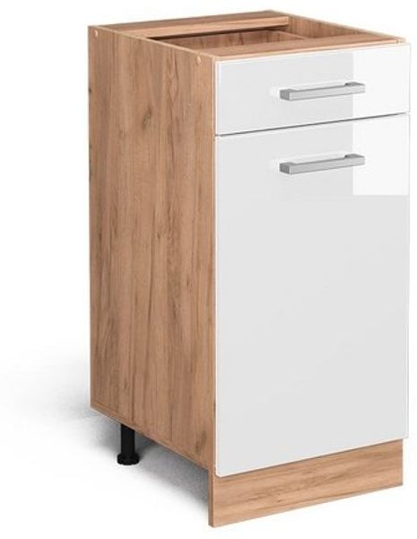 Vicco Küchenschrank Küchenzeile R-Line, Weiß Hochglanz, Schubunterschrank 40 cm, ohne AP Bild 4