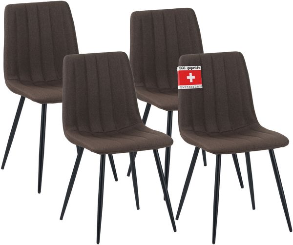 Albatros Esszimmerstühle 4er Set GARDA braun - Komfortabler Polsterstuhl für Modernes und Stilvolles Design am Esstisch - Küchenstuhl oder Stuhl Esszimmer mit hoher Belastbarkeit bis 110kg