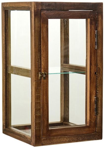 Ib Laursen - Glasvitrine Schrank Glasschrank 28x50cm UNIKA Holz Glas 21041-30