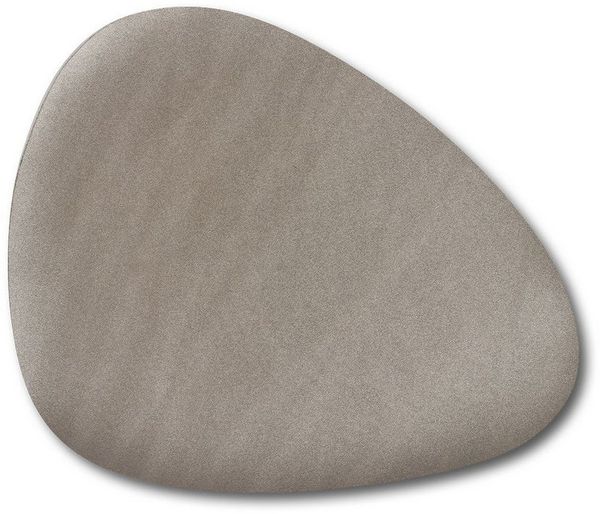 Basera® Platzset 2er-Platzset Kunstleder gebogen, (2-St), metallic taupe, 42x34 cm