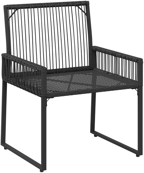 vidaXL Gartenmöbel Set 11 pcs Schwarz und Cremeweiß Poly-Rattan 42025152 Bild 9