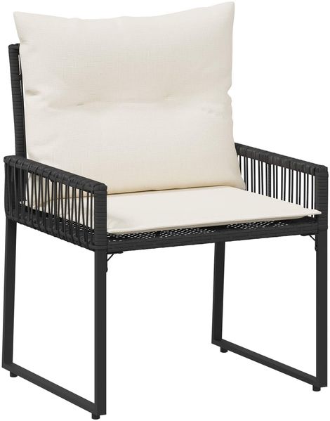vidaXL Gartenmöbel Set 11 pcs Schwarz und Cremeweiß Poly-Rattan 42025152 Bild 5