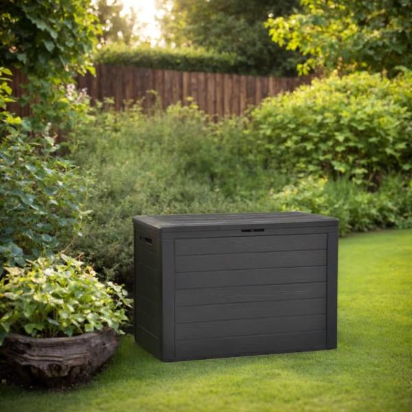 vidaXL Gartentruhe Anthrazit 78x44x55 cm 49444