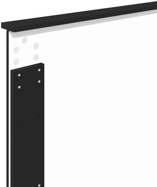 vidaXL Bettrahmen Schwarz 90 x 200 cm Massives Kiefernholz 3411056 Bild 11