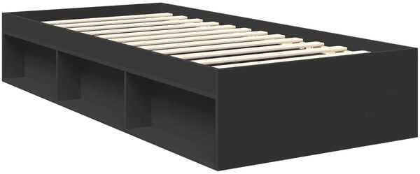 vidaXL Bettrahmen Schwarz 90 x 200 cm Massives Kiefernholz 3411056 Bild 5