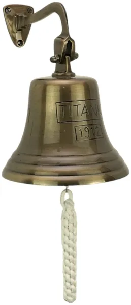 Thekenglocke Messing antik massivum Max 18x26x22cm Schiffsglocke Bar-Glocke Türglocke Hotelglocke maritim Vintage
