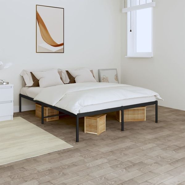 Doppelbett Metall Schwarz 160x200 cm