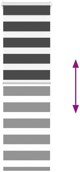vidaXL Doppelrollo Schwarz 50x150 cm Stoffbreite 45,9 cm Polyester 4014225 Bild 5
