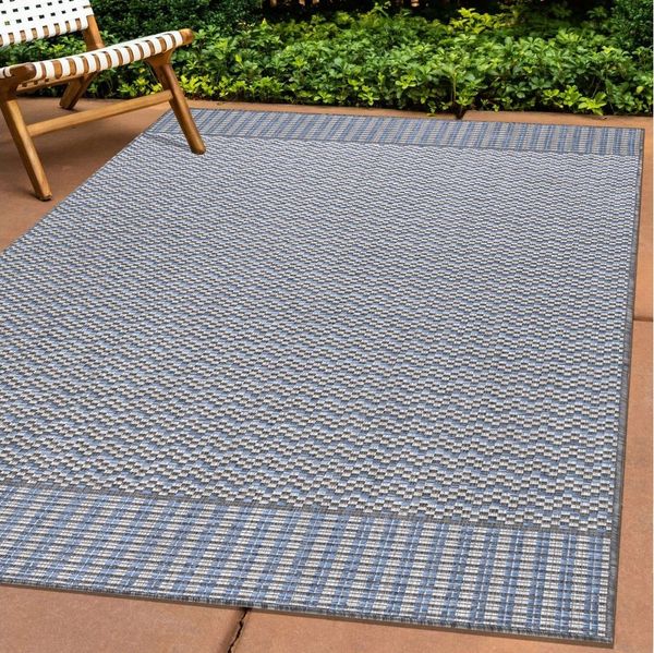 Carpettex Outdoorteppich Vintage Design, Rechteckig, Höhe: 5 mm, Teppich Vintage Design Flachgewebe Küchenteppich Balkon Terrasse
