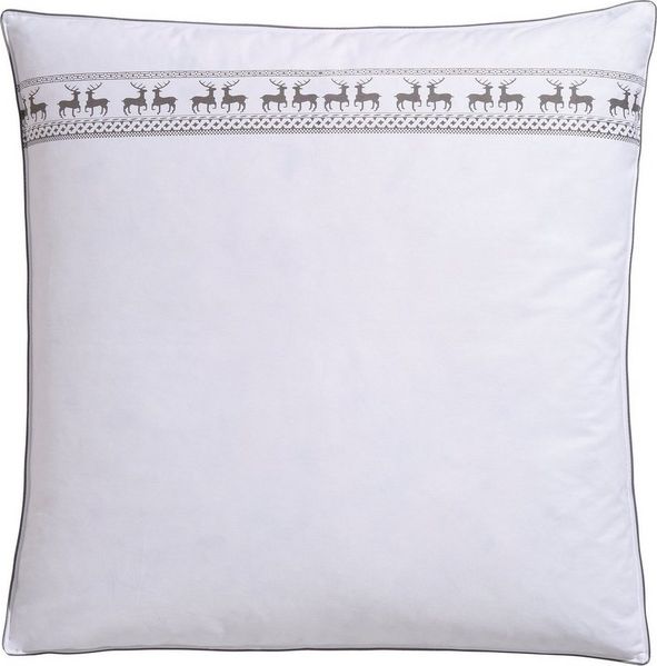Älgdröm Federkopfkissen Sorsele Kopfkissen in 40x80 cm und 80x80 cm, Füllung: 90% Federn & 10% Daunen, Bezug: Baumwolle, Bauchschläfer, Rückenschläfer, Seitenschläfer, Kissen, Made in Germany