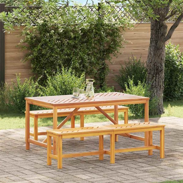 vidaXL Garten Essgruppe 3 Stk. Braun Massivholz Akazie 3154115