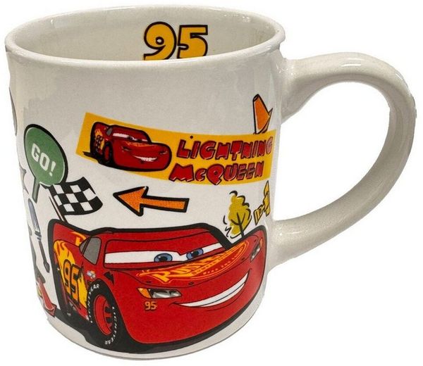 Disney Cars Tasse Disney Cars Stickers Porzellanbecher 235 ml, 1-tlg.