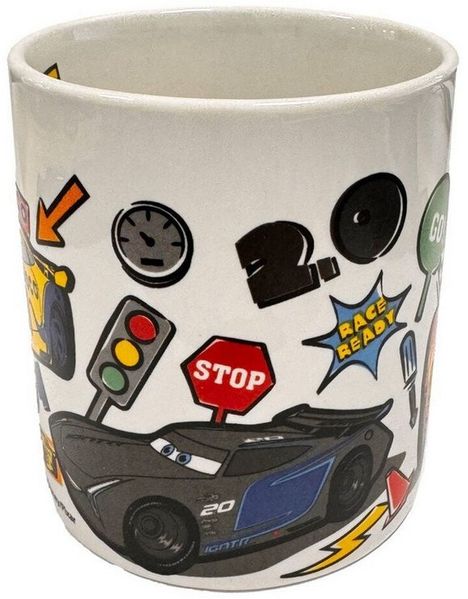 Disney Cars Tasse Disney Cars Stickers Porzellanbecher 235 ml, 1-tlg.
