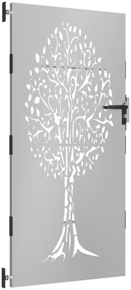 vidaXL Gartentor 85x200 cm Cortenstahl Baum-Design 153213 Bild 3
