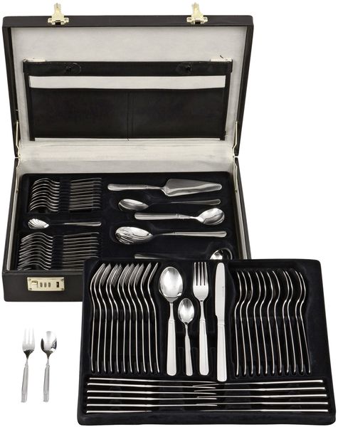 Besteckkoffer 68-teilig für 12 Personen, Serie Leipzig