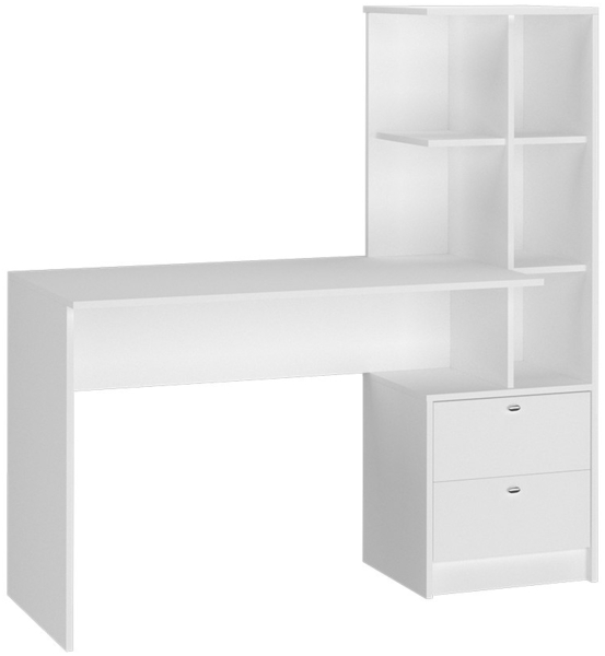 Esstisch Denton Weiß 136 x 55 cm mit 2 Schubladen Vicco