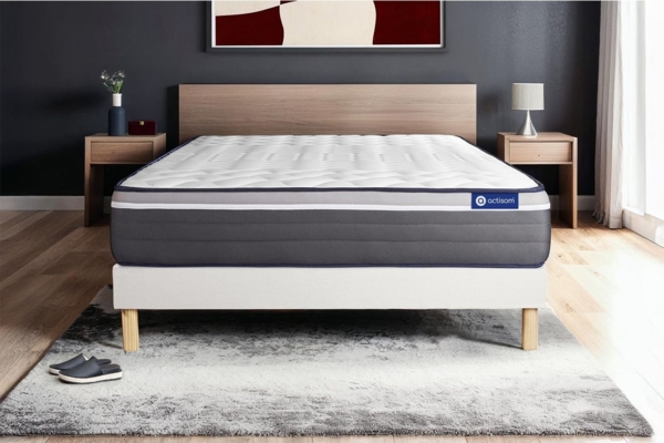 Actilatex plus Matratze 180x190 cm + Bettgestell mit Lattenrost, Härtegrad 5, Latex und Memory-Schaum, Höhe : 26 cm