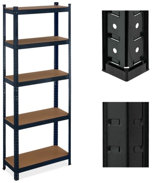 2x Schwarzes Schwerlastregal 10052397