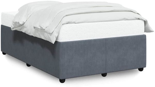 Einzelbettgestell Design für Erwachsene ohne Matratze Dunkelgrau 120x190 cm Samt d4579e