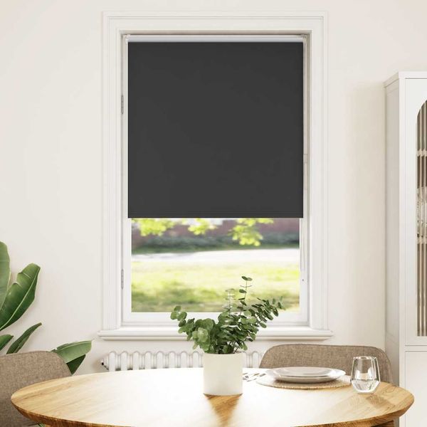vidaXL Verdunkelungsrollo Schwarz 85x150 cm Stoffbreite 80,7 cm 4010865