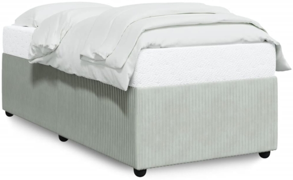 vidaXL Bettgestell ohne Matratze Hellgrau 80x200 cm Samt 3284970