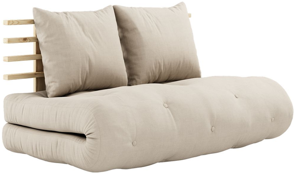 KARUP DESIGN SHIN SANO Schlafsofa Gestell Natur Matratze Beige