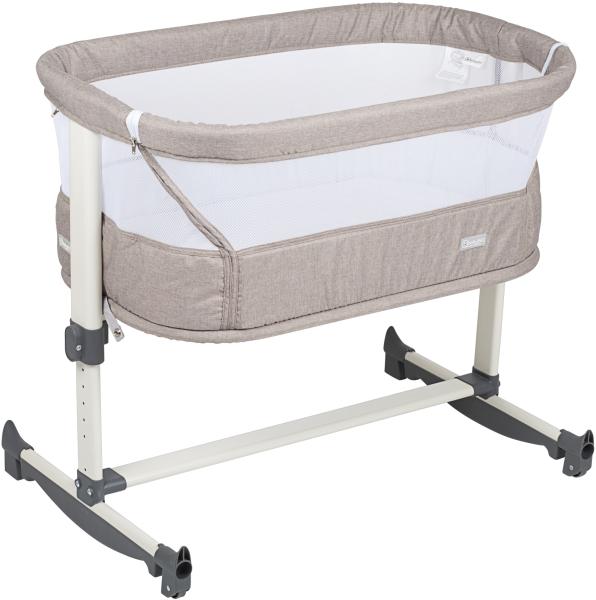 BABYGO 'Vivaldi' Beistellbett, beige, höhenverstellbar, mit Schaukelfunktion