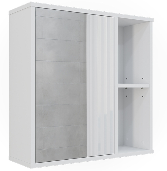 Badspiegelschrank Leano Weiß 60 x 60 cm Vicco