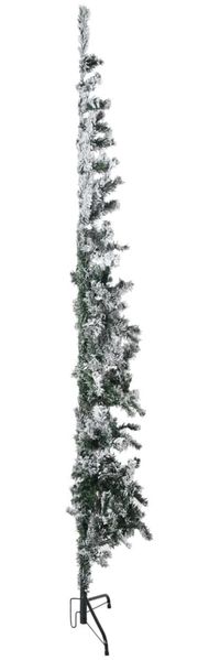 vidaXL Künstlicher Halb-Weihnachtsbaum mit Schnee Schlank 240 cm 344608 Bild 4