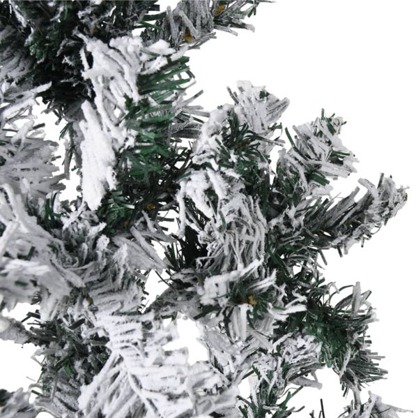 vidaXL Künstlicher Halb-Weihnachtsbaum mit Schnee Schlank 240 cm 344608 Bild 6