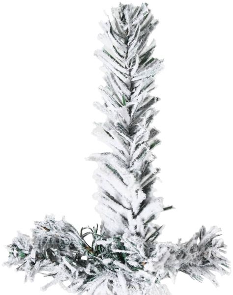 vidaXL Künstlicher Halb-Weihnachtsbaum mit Schnee Schlank 240 cm 344608 Bild 5