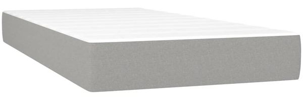 vidaXL Taschenfederkernmatratze Mittel Hellgrau 90x200x20 cm Stoff 347714 Bild 2