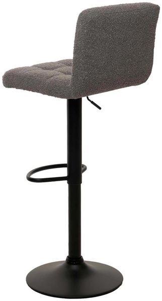 2er-Set Barhocker HWC-G87, Tresenhocker Barstuhl, höhenverstellbar drehbar, Stoff Boucle (450g/m²) FSC® ~ dunkelgrau Bild 8