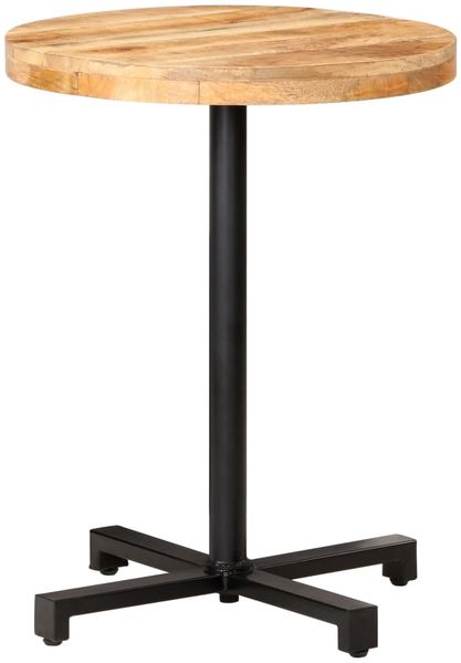 vidaXL Bistrotisch Rund Ø60x75 cm Raues Mangoholz 320265