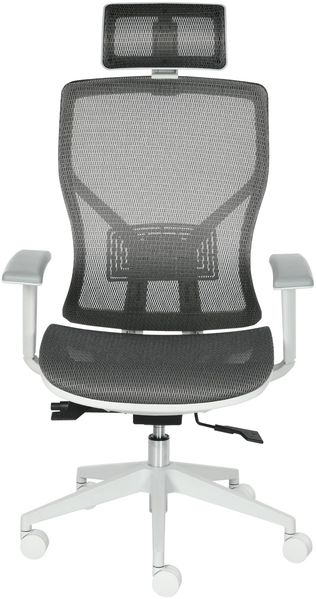 Vinsetto Bürostuhl höhenverstellbarer Schreibtischstuhl, ergonomischer Drehstuhl mit Rollen, Gamingstuhl mit Kopflehne, Lendenkissen, Armlehne, Mesh-Stoff, 67 x 65 x 120-128 cm Gra