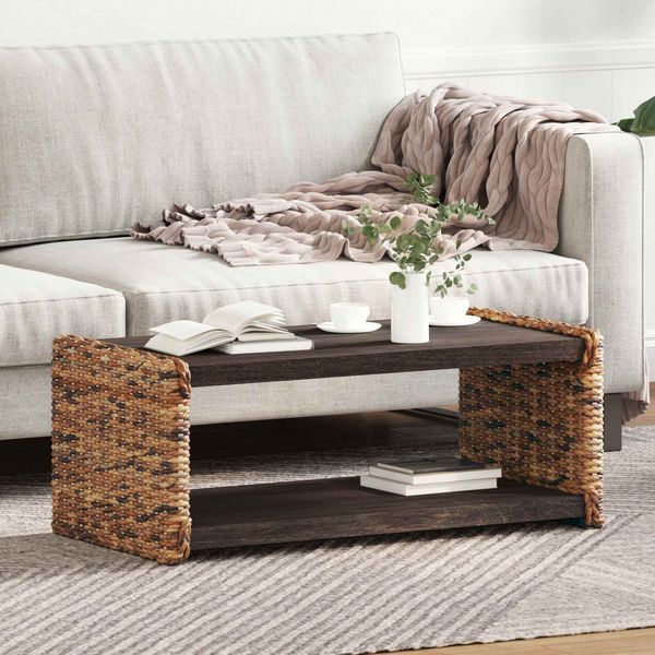 vidaXL Couchtisch Natur 90 x 45 x 35 cm Massives Mahagoni Holz 42011580