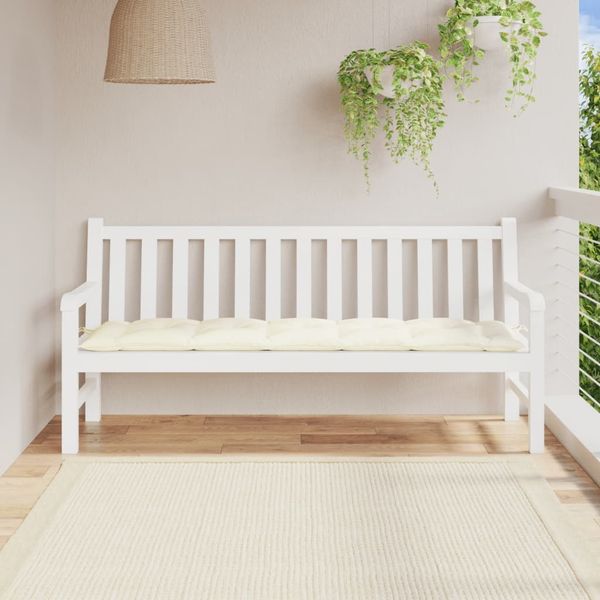 vidaXL Gartenbank-Auflage Creme 180x50x7 cm Oxford-Gewebe 361623