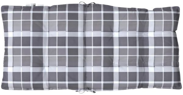 vidaXL Niedriglehner-Auflagen 2 Stk. Grau Karomuster Oxford-Gewebe 377713 Bild 7