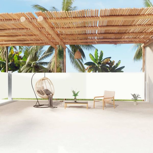 vidaXL Seitenmarkise Ausziehbar Creme 160x1200 cm 318067