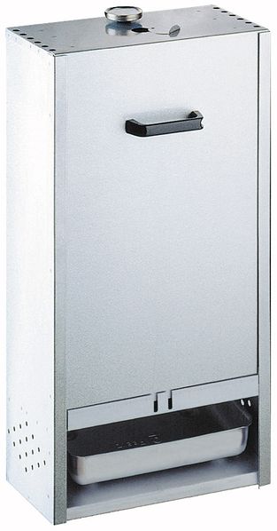 Peetz Alu-Räucherofen 520 - für ca. 12 Fische liegend oder hängend, silber,mit Schieber