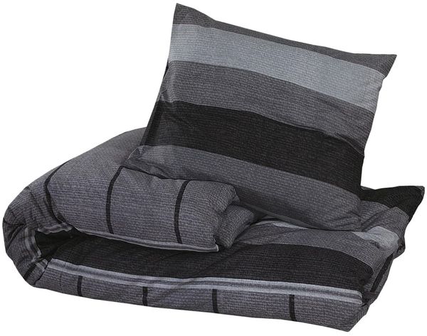 vidaXL Bettwäsche-Set, Baumwolle dunkelgrau, 200x200 cm Bild 3